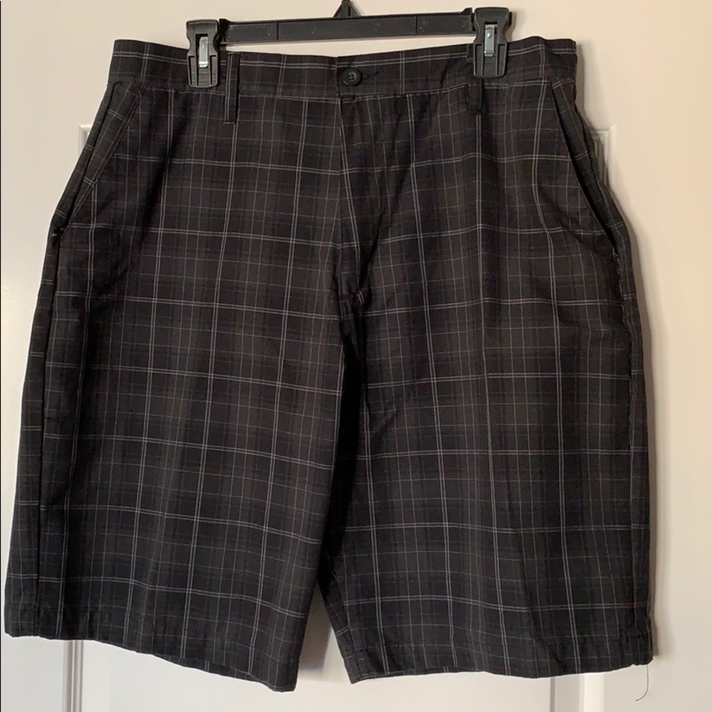 Subculture Black And Gray Plaid Shorts